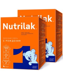 Молочная смесь 1 с 0 до 6 мес Нутрилак 600 г 2 штуки Nutrilak