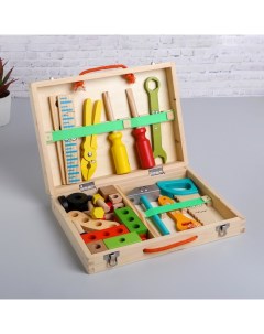 Набор игрушечных инструментов 4725915 Набор плотника и конструктор в чемоданчике Кнр