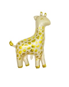 Шар фигура Жираф 96 х 114 см белое золото фольгированный 1207 4954 1 М1 Веселая затея