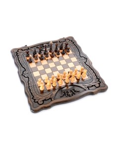 Шахматы и нарды резные Корона 40 100 23 Harutyunyan