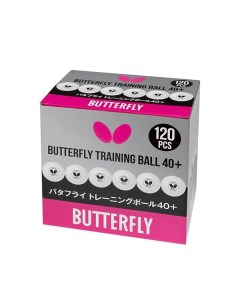 Мячи для настольного тенниса Training 40 Plastic Box x120 White Butterfly