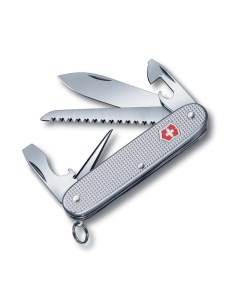 Нож перочинный Farmer 93 мм 9 функций алюминиевая рукоять серебристый Victorinox