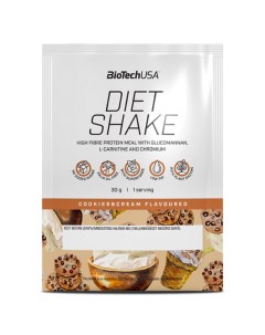 Белковый напиток без сахара с клетчаткой Diet Shake 30 г печенье крем Biotechusa