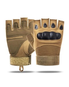 Тактические перчатки без пальцев песочный XL Nobrand