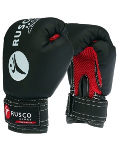 Боксерские перчатки черные 4 унций Rusco sport
