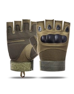 Тактические перчатки без пальцев олива XL Nobrand