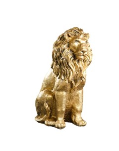 Фигура Лев сидящий золото 40х25х56см Хорошие сувениры
