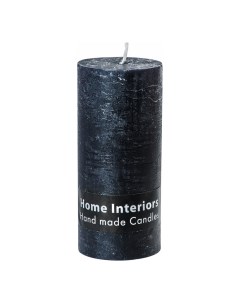 Свеча столбик рустик черная 6 х 13 см Home interiors