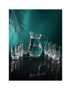 Glass Набор для напитков Императорский 7 предметов кувшин 1 2 л стаканы 6 шт Isfahan