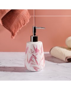 Дозатор для жидкого мыла Akvarel 8 6х8 6х18 см цвет белый розовый Moroshka