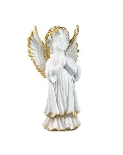 Фигура Ангел молящийся большой белое золото 53х30х20см Хорошие сувениры