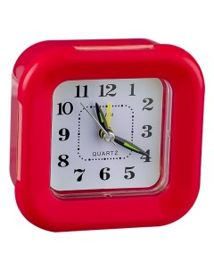 Часы Quartz часы будильник PF TC 003 квадратные 9 5x9 5 см подсветка красные Perfeo