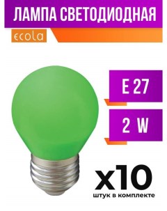 Лампа светодиодная E27 2W G45 матовая арт 829859 10 шт Ecola
