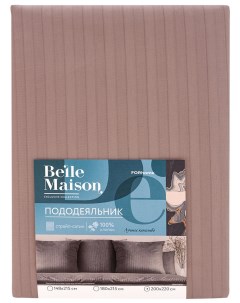Пододеяльник Belle Maison Ash полутораспальный страйп сатин 148x215 см пыльно лиловый Nobrand