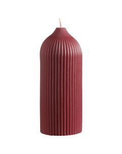 Свеча декоративная бордового цвета из коллекции edge 16 5см Tkano