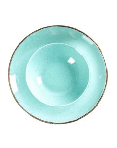 Тарелка для пасты Turquoise d 25 см 500 мл цвет бирюзовый Porland