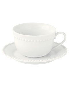 Чашка с блюдцем Tiffany белая 0 25 л Easy life