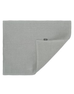 Салфетка под приборы из стираного льна серого цвета из коллекции essential 35х45 см Tkano