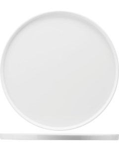 Сервировочное блюдо для пиццы 355х355х10мм фарфор белый Kunstwerk