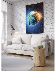 Вертикальное фотопанно на стену Земля из космоса 100x150 см Joyarty