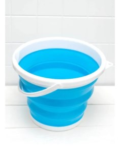 Ведро складное силиконовое для дома дачи походное рыбалки круглое 10 литров синее Nobrand