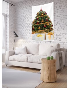 Вертикальное фотопанно на стену Новогодняя елка 100x150 см Joyarty