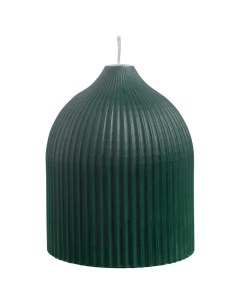 Свеча декоративная темно зеленого цвета из коллекции edge 10 5см Tkano