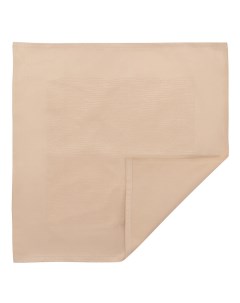Салфетка сервировочная жаккардовая бежевого цвета из хлопка с вышивкой essential 53х53 см Tkano
