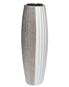 Ваза керамическая белая с серебром Высота 40 см Garda decor