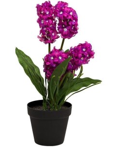 Цветок искусственный Гиацинт в горшочке фиолетовый 20x40x12 см Garda decor