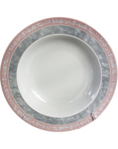 Тарелка глубокая Яна серый мрамор 22 см Thun