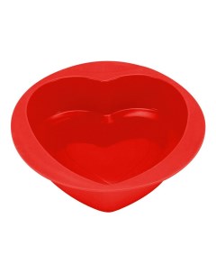 Форма Heart для выпечки силиконовая 21х22 см красная Guffman