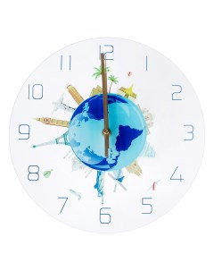 Часы настенные Вокруг света 29 5 x 29 5 см Jjt