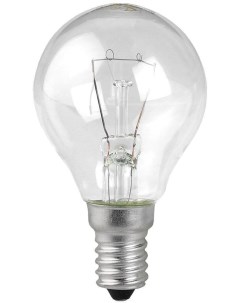 Лампа накаливания 40 Вт 230 В E14 шар прозрачная Era