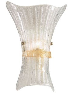 Светильник настенный Fiocco Н380 макс 60Вт Е27 Прозрачное Янтарное стекло 014630 Ideal lux