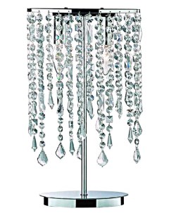 Настольная лампа Rain Clear 2x40Вт Е14 Металл ХруХром Прозрачный 008356 Ideal lux