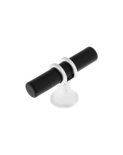 Ручка кнопка CAPPIO d 12 мм пластик цвет хром черный Nobrand