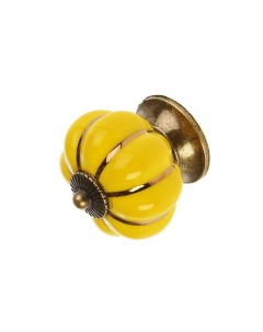 Ручка кнопка керамическая Ceramics 001 жёлтая Nobrand