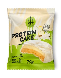 Протеиновое печенье Protein Cake груша и ваниль 70 г Fit kit