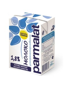 Молоко ультрапастеризованное 1 8 0 2 л 27 шт уп Parmalat