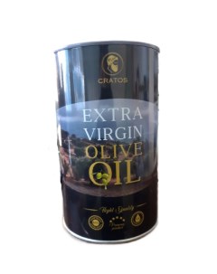 Оливковое масло нерафинированное Cratos Extra Virgin Olive oil высший сорт Греция 1л Фруктовичок