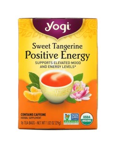 Чай в пакетиках Positive Energy Sweet Tangerine 16 пакетиков Yogi tea