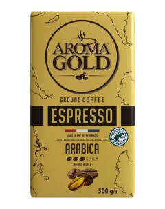 Кофе натуральны Gold espresso in cup молотый 500 г Aroma