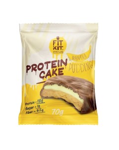 Протеиновое печенье Protein Cake банановый пудинг 70 г Fit kit
