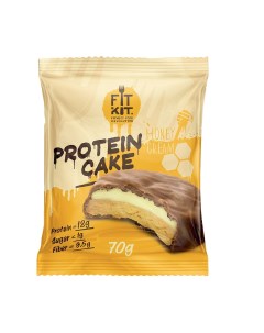 Протеиновое печенье Protein Cake медовый крем 70 г Fit kit