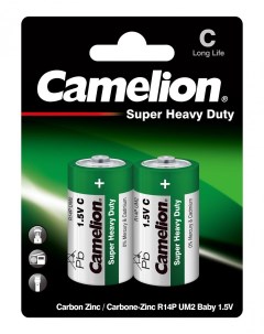 Батарейки HEAVY DUTY Green R14 343 BL2 комплект 10 батареек 5 упак х 2шт Camelion