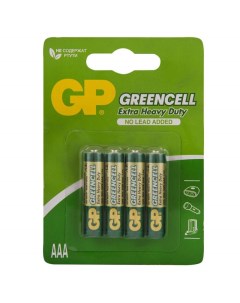 Батарейка Greencell AAA R03 24S солевая BL4 комплект 16 батареек 4 упак х 4шт Gp
