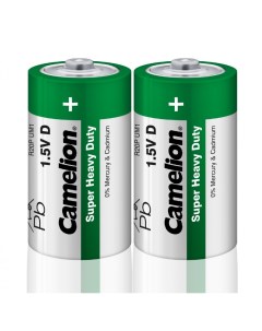 Батарейки HEAVY DUTY Green R20 373 2S комплект 10 батареек 5 упак х 2шт Camelion