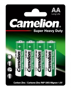 Батарейки HEAVY DUTY Green R6 316 BL4 комплект 40 батареек 10 упак х 4шт Camelion