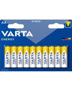 Батарейки 4106 229 491 ENERGY LR6 316 BL10 комплект 10 батареек 1 упак х 10шт Varta